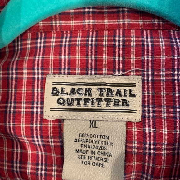 Mens WESTERN PEARL SNAP shirt, Short sleeved, size XL - Picture 3 of 3